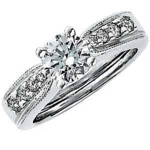 14K White 1/4 CTW Natural Diamond Enhancer Ring