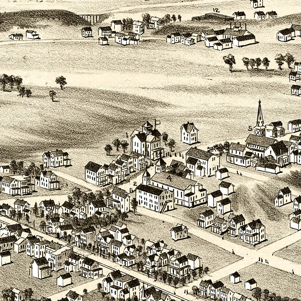 Vintage Map of Plains, Pennsylvania 1892