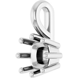 Continuum Sterling Silver 5 mm Cushion Charm/Pendant Mounting – image 4