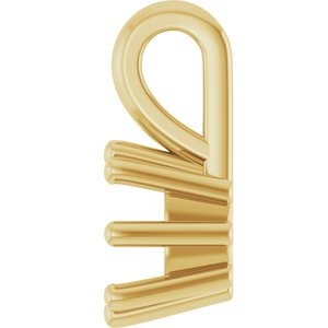 14K Yellow Gold 5 mm Cushion Charm/Pendant Mounting – image 6
