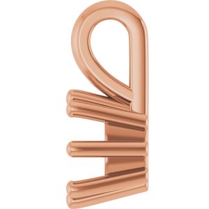 14K Rose Gold 5 mm Cushion Charm/Pendant Mounting – image 6