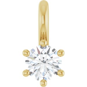 14K Yellow Gold 3.8 mm Round Charm/Pendant Mounting