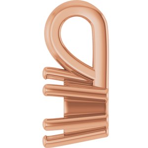 18K Rose Gold 3.8 mm Round Charm/Pendant Mounting – image 6