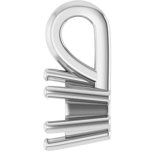 14K X1 White Gold 3.8 mm Round Charm/Pendant Mounting – image 6