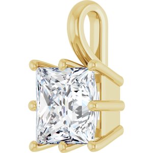 10K Yellow Gold 7.5 mm Square Charm/Pendant Mounting – image 3