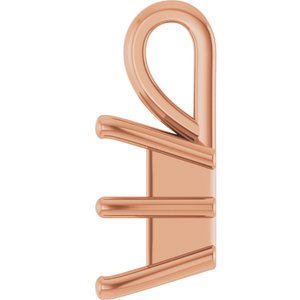 10K Rose Gold 7.5 mm Square Charm/Pendant Mounting – image 6