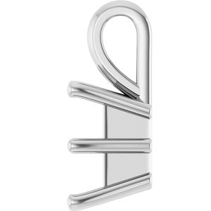 14K White Gold 7.5 mm Square Charm/Pendant Mounting – image 6