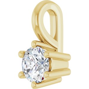 10K Yellow Gold 3.75 mm Round Charm/Pendant Mounting – image 3