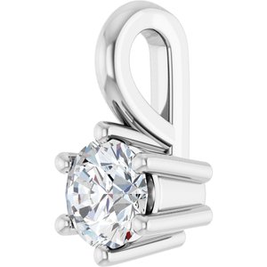 Platinum 3.75 mm Round Charm/Pendant Mounting – image 3