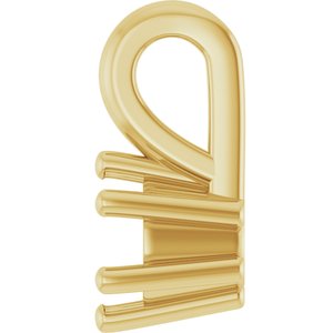 10K Yellow Gold 3.75 mm Round Charm/Pendant Mounting – image 6