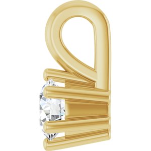 10K Yellow Gold 3.75 mm Round Charm/Pendant Mounting – image 5