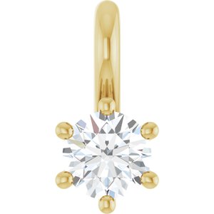 14K Yellow Gold 3.75 mm Round Charm/Pendant Mounting