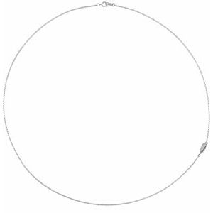 Platinum .015 CTW Natural Diamond Off-Center Angel Wing 18" Necklace