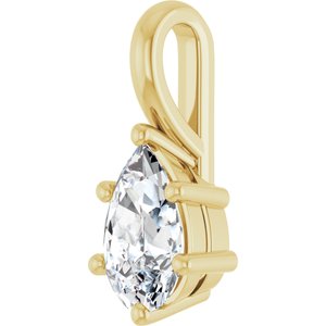 10K Yellow Gold 8x5 mm Pear Charm/Pendant Mounting – image 3