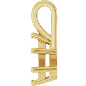10K Yellow Gold 8x5 mm Pear Charm/Pendant Mounting – image 6