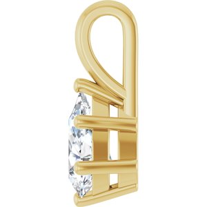 10K Yellow Gold 8x5 mm Pear Charm/Pendant Mounting – image 5