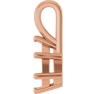18K Rose Gold 8x5 mm Pear Charm/Pendant Mounting – image 6
