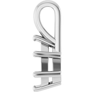 10K White Gold 8x5 mm Pear Charm/Pendant Mounting – image 6