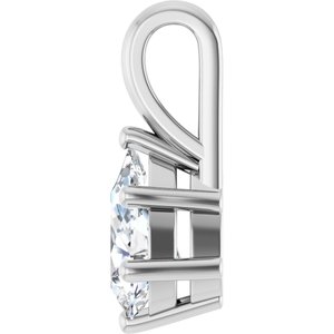 14K X1 White Gold 8x5 mm Pear Charm/Pendant Mounting – image 5