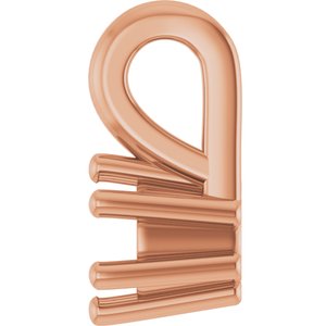 10K Rose Gold 3.2 mm Round Charm/Pendant Mounting – image 6