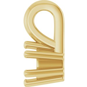 18K Yellow Gold 3.2 mm Round Charm/Pendant Mounting – image 6