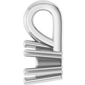 14K White Gold 3.2 mm Round Charm/Pendant Mounting – image 6