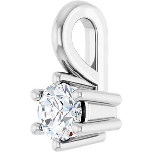 Platinum 3.2 mm Round Charm/Pendant Mounting – image 3