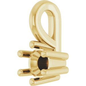 10K Yellow Gold 3.2 mm Round Charm/Pendant Mounting – image 4