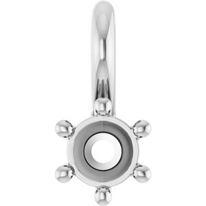 Platinum 3.2 mm Round Charm/Pendant Mounting – image 2