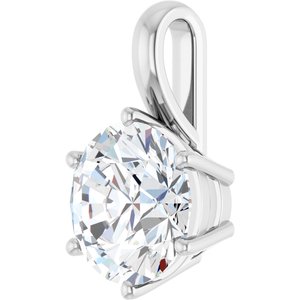 18K White Gold 10 mm Round Charm/Pendant Mounting – image 3