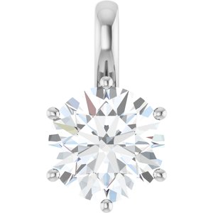 Platinum 10 mm Round Charm/Pendant Mounting