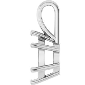 Platinum 10 mm Round Charm/Pendant Mounting – image 6
