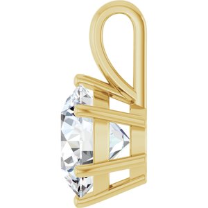 14K Yellow Gold 10 mm Round Charm/Pendant Mounting – image 5