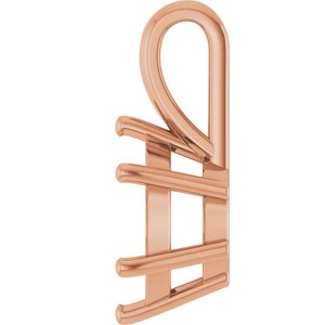 18K Rose Gold 10 mm Round Charm/Pendant Mounting – image 6