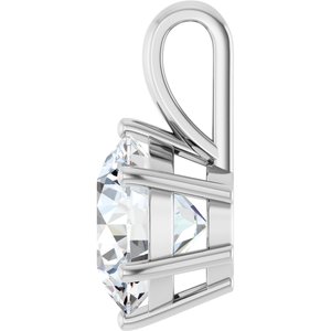 10K White Gold 10 mm Round Charm/Pendant Mounting – image 5