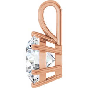 18K Rose Gold 10 mm Round Charm/Pendant Mounting – image 5