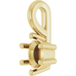 14K Yellow Gold 4.5x3.5 mm Oval Charm/Pendant Mounting – image 4