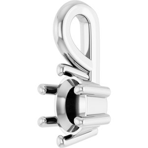 14K White Gold 4.5x3.5 mm Oval Charm/Pendant Mounting – image 4