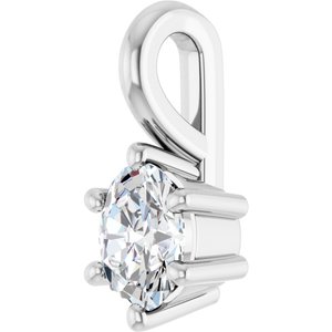 Continuum Sterling Silver 4.5x3.5 mm Oval Charm/Pendant Mounting – image 3