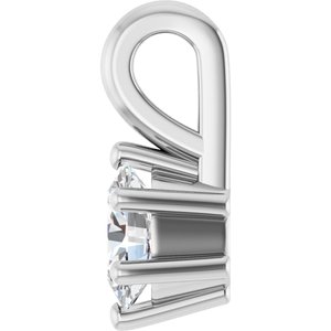 14K White Gold 4.5x3.5 mm Oval Charm/Pendant Mounting – image 5