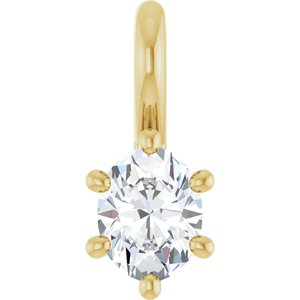 14K Yellow Gold 4.5x3.5 mm Oval Charm/Pendant Mounting