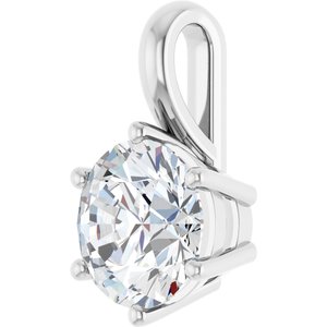 14K White Gold 8 mm Round Charm/Pendant Mounting – image 3