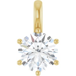 18K Yellow Gold 8 mm Round Charm/Pendant Mounting