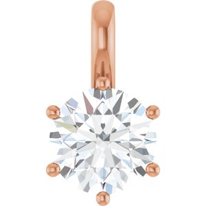 10K Rose Gold 8 mm Round Charm/Pendant Mounting