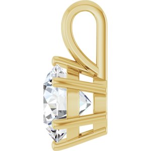 18K Yellow Gold 8 mm Round Charm/Pendant Mounting – image 5