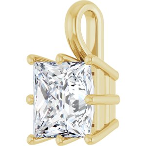10K Yellow Gold 8 mm Square Charm/Pendant Mounting – image 3