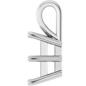 Platinum 8 mm Square Charm/Pendant Mounting – image 6