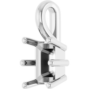 Continuum Sterling Silver 7x5 mm Emerald Charm/Pendant Mounting – image 4