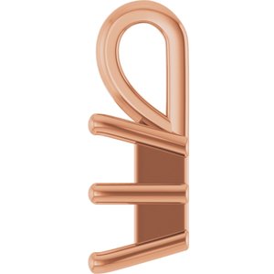 10K Rose Gold 7x5 mm Emerald Charm/Pendant Mounting – image 6