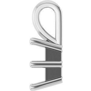 18K White Gold 7x5 mm Emerald Charm/Pendant Mounting – image 6